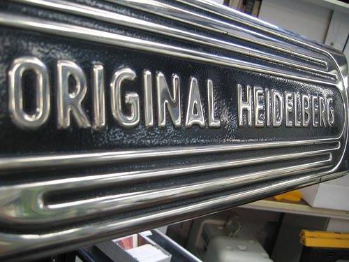 Name plate for HEIDELBERG Printing Press Heidelberg LOGO